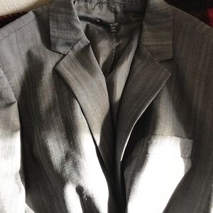 BOSS Hugo Boss Grey Pinstriped Career Blazer